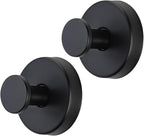 Linwnil Suction Cup Wreath Hanger，Suction Cup Hooks Hanging 10 Lbs，Waterproof Suction Cup Wreath Holder for Windows, Shower, Wreaths，Smooth Doors (2, Black)