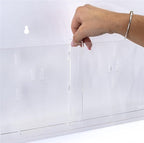 Displays2go Acrylic Literature Holder Wall Mount, 4/8.5" w, 4-8 Pockets - Clear (2RP4CLR)