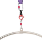 Aerial Hoop Set 33.5" Aerial Lyra Hoop Professional Circus Fitness with Complete Rigging Hardware Kit Acrobatics Equipment Hanging Rings for Home Yoga Dance Sling Kit