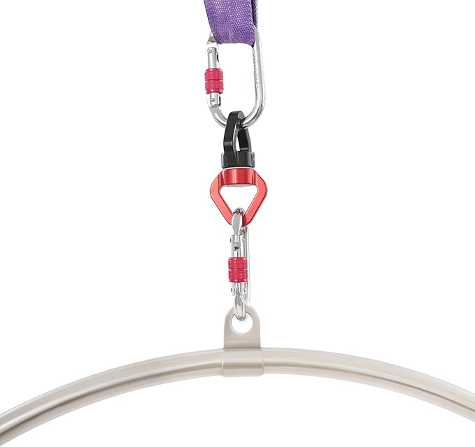 Aerial Lyra Hoop Kit, 95cm/37.4in Single Point Lyra Hoop Set, Aerial Dance Circus Ring Professional Yoga Starter Set Hoop Set for Air Yoga, Air Fitness, Acrobatic Training, Stainless Steel