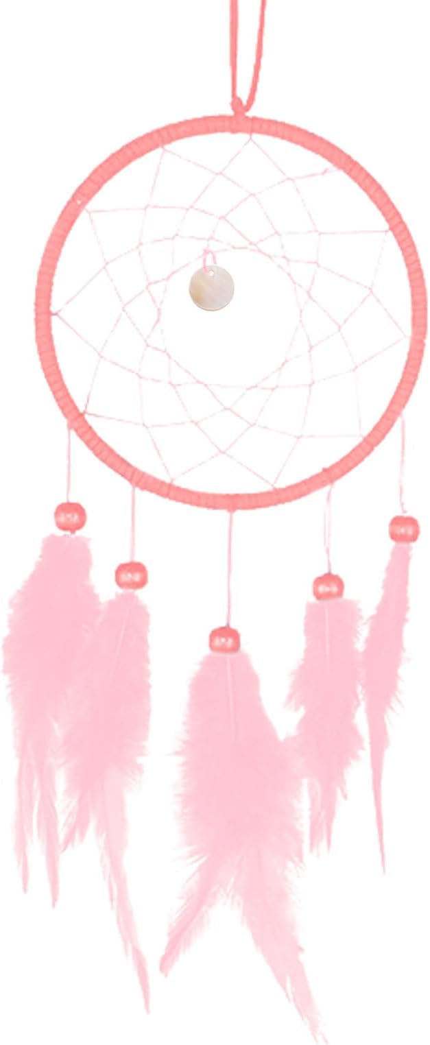 PATIKIL DIY Dream Catcher Kit, Making Dream Catcher Supplies Wall Hanging Handmade Dream Catcher Kits for Beginner Style 3, Pink