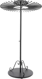 Scarf Display Stand 45-Arm Scarf Holder Organizer Freestanding Scarf Hanger 360° Rotating Rack for Home and Clothing Store (Black, 45 Rods)