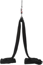 16.4FT 5 m Aerial Yoga Swing Sling Strong Yoga Hammock Kit, Aerial Silks Equipment Set, 440.92 Max Load Capacity, Black