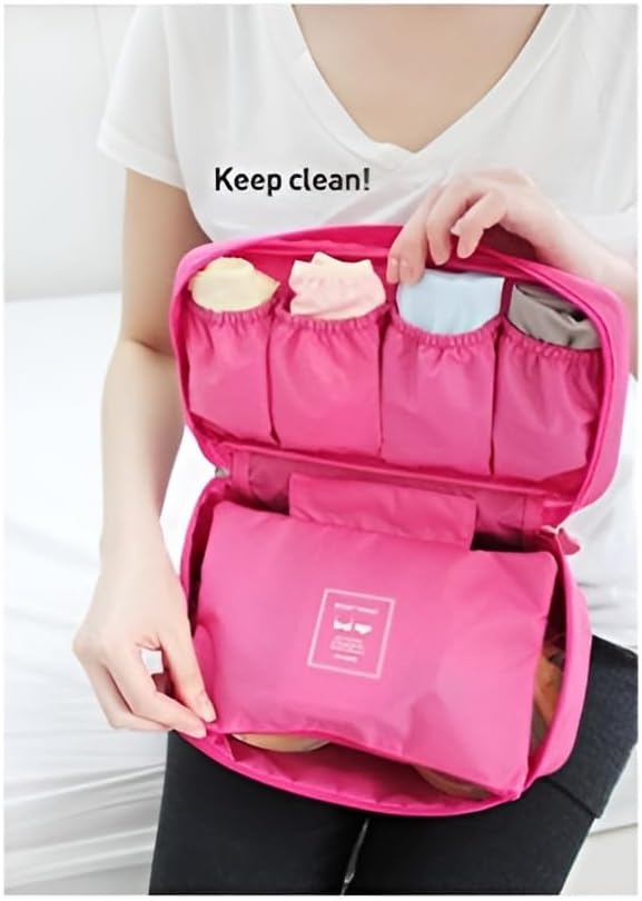vanki 1 pc Portable Travel Drawer Dividers Closet Organizers Bra Underwear Storage Bag,Navy Blue
