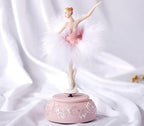 Ballerina Music Box Figurine Plays Swan Lake Tune, Musical Figure Hand-Painted Feather Skirt Ballet Recital Gift for Daughter Granddaughter Girls Wife Birthday