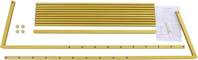 10 Tier Metal Scarf Organizer Holder, Freestanding Scarf Rack, Scarf Holder Organizer for Commercial Clothing Retail Store Towel Rack Ties Belt Pants Hanging (Gold, 39.37 * 15.75 * 57.09in)