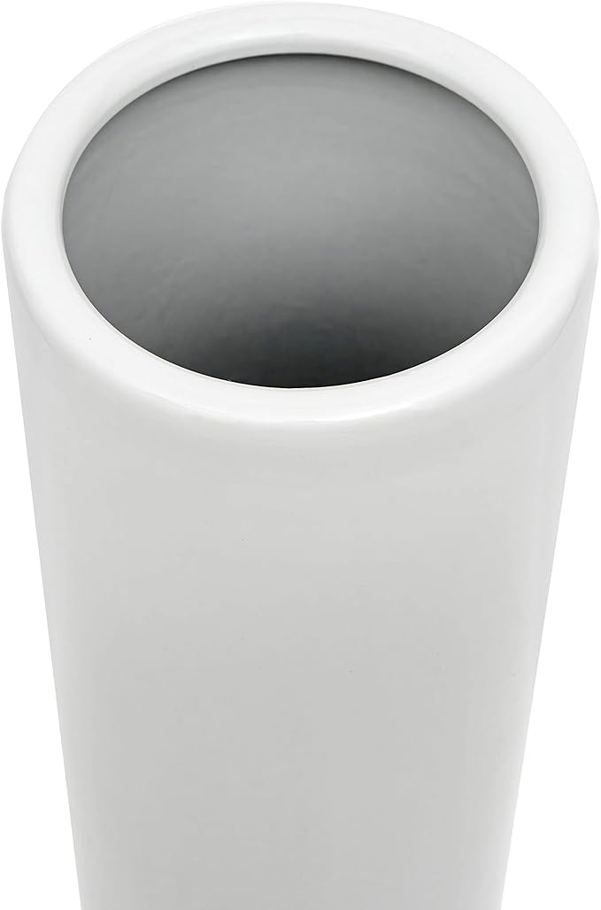 Red Lantern 24" Antique White Porcelain Umbrella Stand