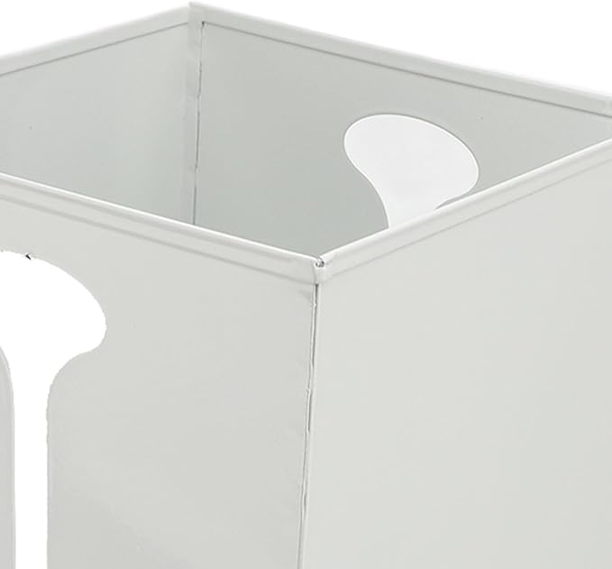 Square Metal Umbrella Holder, Umbrella Stand Rack for Entryway with Hollow Pattern, Fast Drying Rack Holder for Office and Entryway (White)