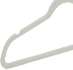Amazon Basics Slim Velvet Non-Slip Space Saving Suit Clothes Hangers for Closet Organization, Ivory/Rose Gold, 100-Pack