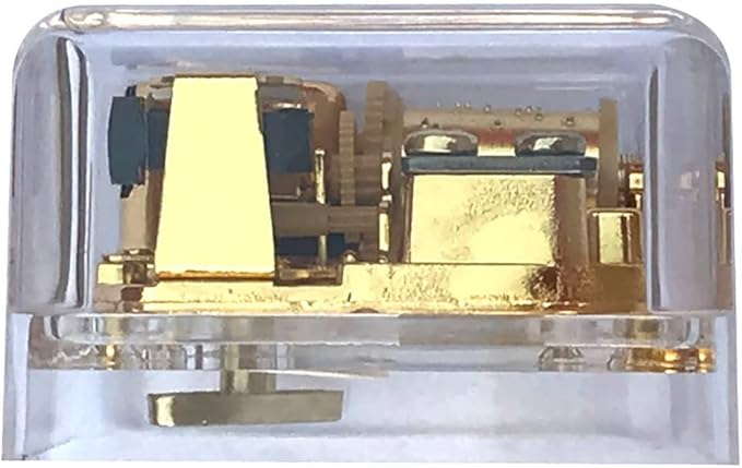 BinkeGG Play (Music of The Night) Clear Acrylic Wind up Music Box with Sankyo Musical Movement (65 Tunes Option)