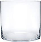 Royal Imports Flower Glass Vase Decorative Centerpiece for Home or Wedding - Cylinder Shape (8" Wide x 8" Tall, Clear)