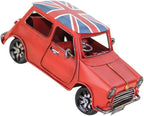 SOLUSTRE Vintage Model Retro Table Decoration Red for Unique Wrought Vehicle Ornament for Collectors and Desk Accessories