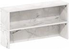 Furinno Helena Kitchen Counter Stackable Organizer Shelf, Set of 2, 23-Inch, Marble White
