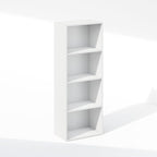 Furinno Reed Closet Organizers and Storage, 4-Tier Closet Organizer, Open Shelf Closet Storage, for Wardrobe, Bedroom, Living Room, White