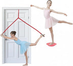 Dance, Cheerleading and Figureskating Trainer Stretching and Balance, 2 Pc. Set, Stretching, Disc Core Board and Flexibility Equipment Strap for Dance, Gymnastics, Turning, Stunt