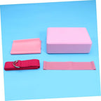 POPETPOP 4pcs Yoga Tool Kit Resistance Ring Latex Pull Towel and Stretch Band Essential Yoga Accessories for Home Gym for Stretching and Fitness