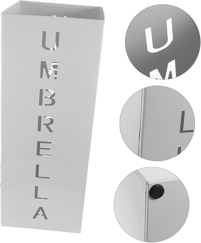 Multi-functional Metal Umbrella Rack Stand for Entryway Storage Organizer for Umbrellas Magazines Walking Sticks Compact Design for Home and Office Decor
