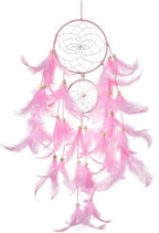 Pink Dream Catcher Wall Decor Handmade Feathers Dreamcatcher Wall Hanging Ornament Room Decor, Dream Catchers for Girls Kids Boys Bedroom Decor Art Craft Gift