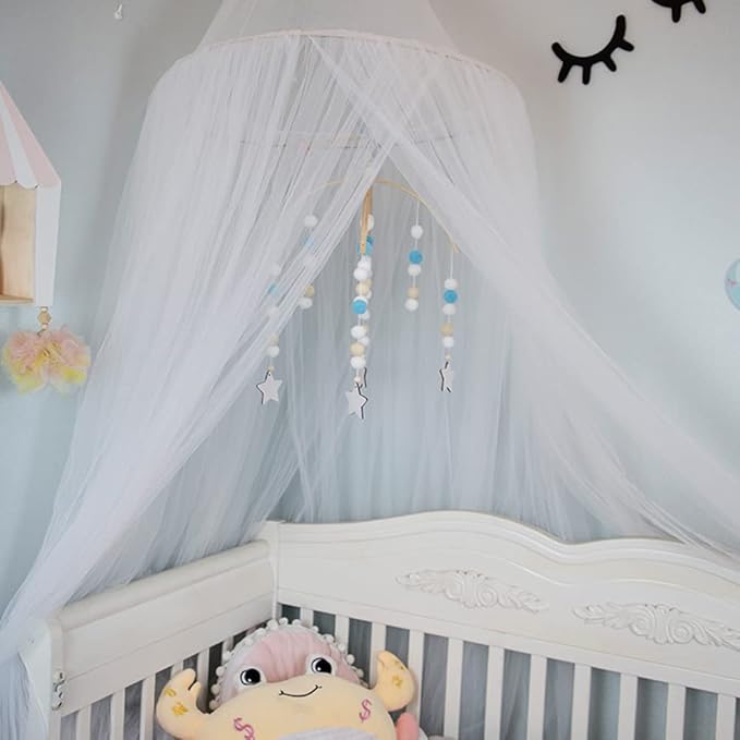 WAYUTO Neutral Handmade Felt Ball Ceiling Mobile - Gray Star