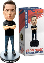 Bobbletopia Elon Musk Bobblehead World Leaders Series | Entrepreneur & American Patriot Collectible, 8" Polyresin Figurine, Comes in Display Box