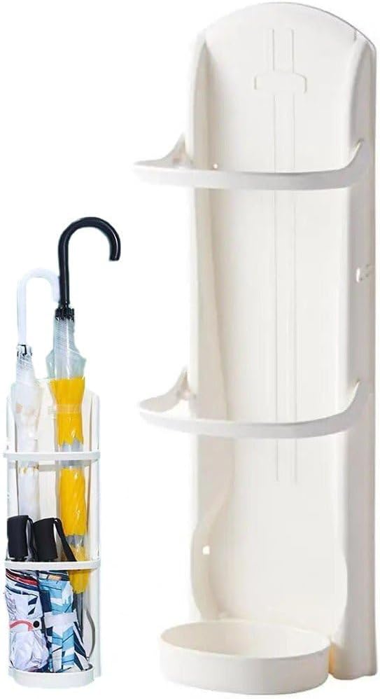 Umbrella Stand, Wall Mounted Umbrella Holder Rack Space Saving Organizer, Umbrella Rack Organizer for Hallway Home Office