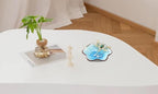 Ice Cracking Leaf Jewelry Dish, Decorative Ring Holder Small Trinket Tray Bowl, Gifts for Daughter Mom Friends, Lake Blue.