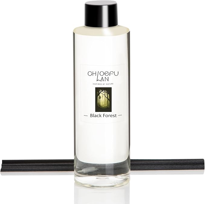 Black Forest Scented Oil Diffuser Refill 6.76 fl oz Natural Essential Oil, Aromatherapy, SPA and Home Decor for Men, 0% Alcohol, Unique Blend to Promote Sleep & Relieve Stress