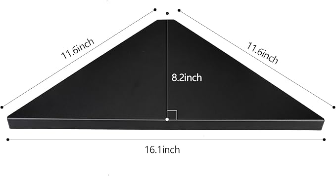 evron Corner Mounting Shelf Set of 2 – Easy to Install Floating Wall Shelves with Wood Grain Finish, Durable and Waterproof ABS Plastic for Kitchen, Bathroom, Living Room Home Décor