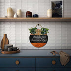 Farmhouse Kitchen Wall Decor,This Kitchen Is Seasoned With Love Rustic Round Wooden Sign,For Home, Office, Store Or Restaurant