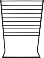 Scarf Organizer, Metal Hijab Organizer, 10 Tier Scarf Holder Hanger for Multiple Scarves, Freestanding Hijab Stand Belt Pants Hanging Rack for Home, Commercial, Clothing Store (Black, 100cm)