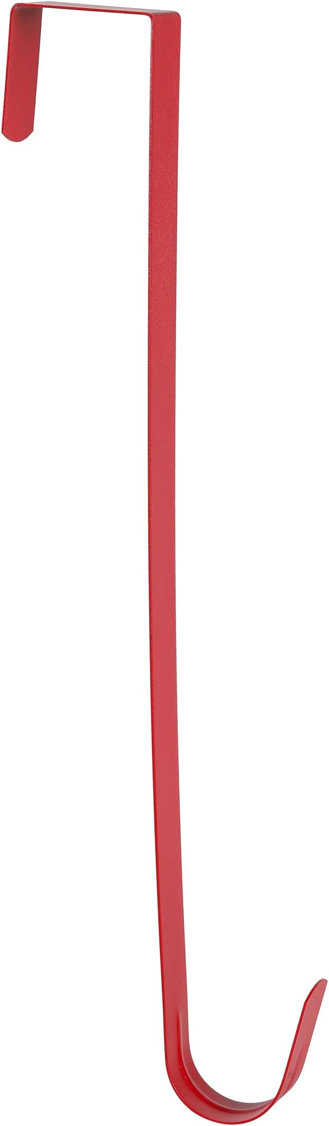Sattiyrch 15" Wreath Hanger for Front Door,Sturdy Steel Wreath Door Hanger,Over The Door Hanger Hook (Red,1)