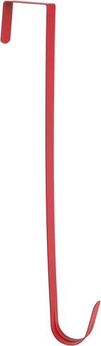 Sattiyrch 15" Wreath Hanger for Front Door,Sturdy Steel Wreath Door Hanger,Over The Door Hanger Hook (Red,2)