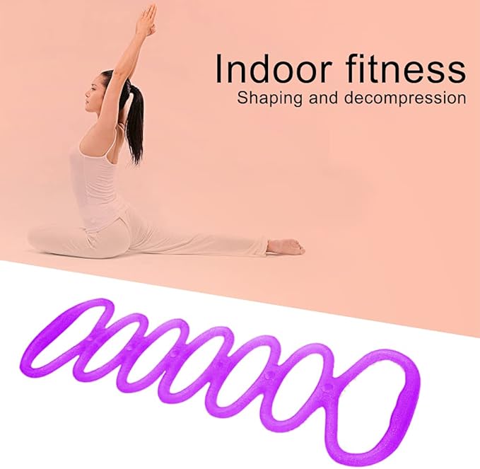 7 Ring Stretch Resistance Exercise Band, Workout Bands Yoga Stretching for Home Fitness, Foot, Leg and Arm Exerciser Stretch Band, Center Workout Walking Exercise