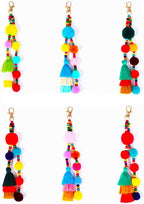 6Pcs Handcrafted Decorative Tassels for DIY Craft Home Décor Handmade Tassels Colorful