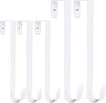 5 Pack 12"+15" Wreath Hanger for Front Door - Large Wreath Metal Hook for Christmas Wreath Over The Door Hanger 2 x 15" and 3 x 12" - White