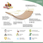 Kinderfeets, Kinderboard, Waldorf Original Wooden Balance Board for Toddlers, Kids, Teens, Adults