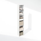 Furinno Cubicle 6-Tier Closet Organizers and Storage, Closet Organizer, Open Shelf Closet Storage, for Wardrobe, Bedroom, Living Room, White
