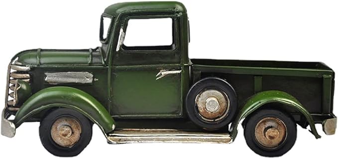 Vintage Truck Tabletop Ornaments Metal Truck Planter Farmhouse Christmas Holiday Decorations Metal Truck Planter