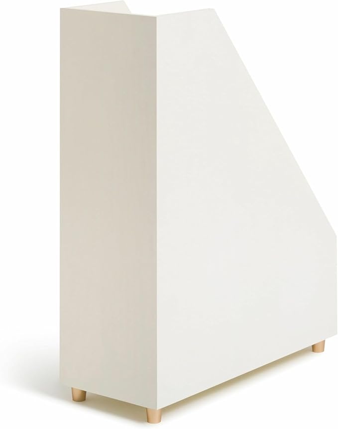 U Brands Juliet Magazine Holder, Office Supplies, Off-white and Gold, 1 Count (3463U02-06)