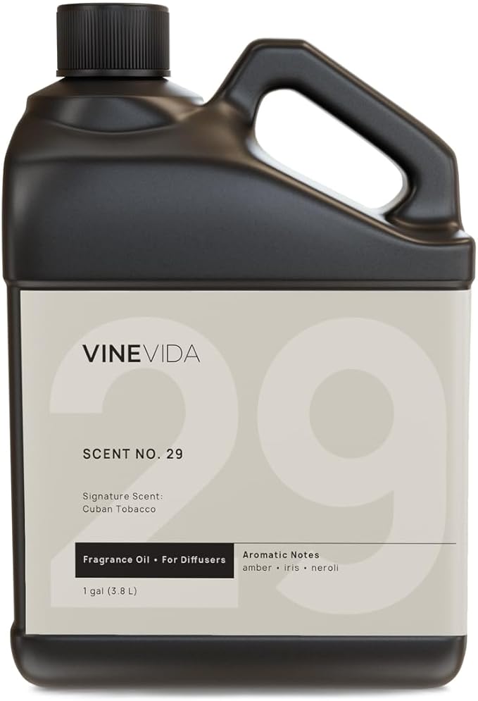 VINEVIDA [128 Fl Oz] Cuban Tobacco Fragrance Oil for Cold Air Diffusers, Essential Oils for Diffuser Oil Refill & Air Freshener Room Spray