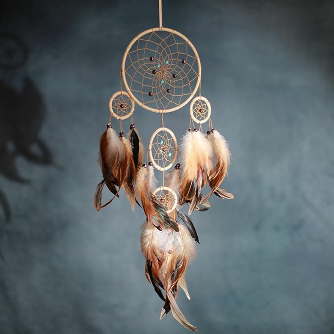 Dream Catchers for Adults Original Dream Catcher Wall Decor for Bedroom Boho Hanging Ornament with Natural Feathers for Living Room Large