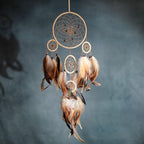 Dream Catchers for Adults Original Dream Catcher Wall Decor for Bedroom Boho Hanging Ornament with Natural Feathers for Living Room Large