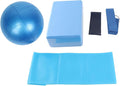 Yoga Equipment Set, 5PCS / Set Yoga Block Stretch Belt Latex Towel Resistance Loop Pilates Ball Fitness Starter Kit for Daily Practice Training Activities
