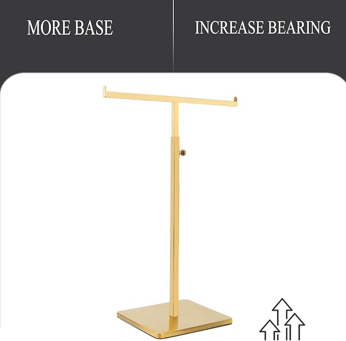 GAMAK Scarf Rack Display for Small Space, Scarf Display Stand Retail for Store Silk Neckband Girdle Pants Scarf Storage Organizer for Boutique Clothing Store (Color : Gold)