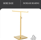 GAMAK Scarf Rack Display for Small Space, Scarf Display Stand Retail for Store Silk Neckband Girdle Pants Scarf Storage Organizer for Boutique Clothing Store (Color : Bronze)