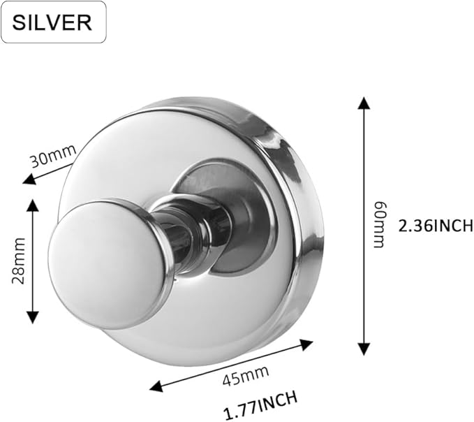 Suction Cup Wreath Hanger，Suction Cup Hooks Hanging 15 Lbs，Waterproof Suction Cup Wreath Holder for Windows (Silver, 2)