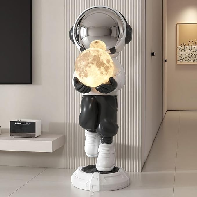 Astronaut Statue, Spaceman Sculpture, Home Decor Sculpture, Cool Metal mask Decoration, Large Spaceman Figurine Decoration