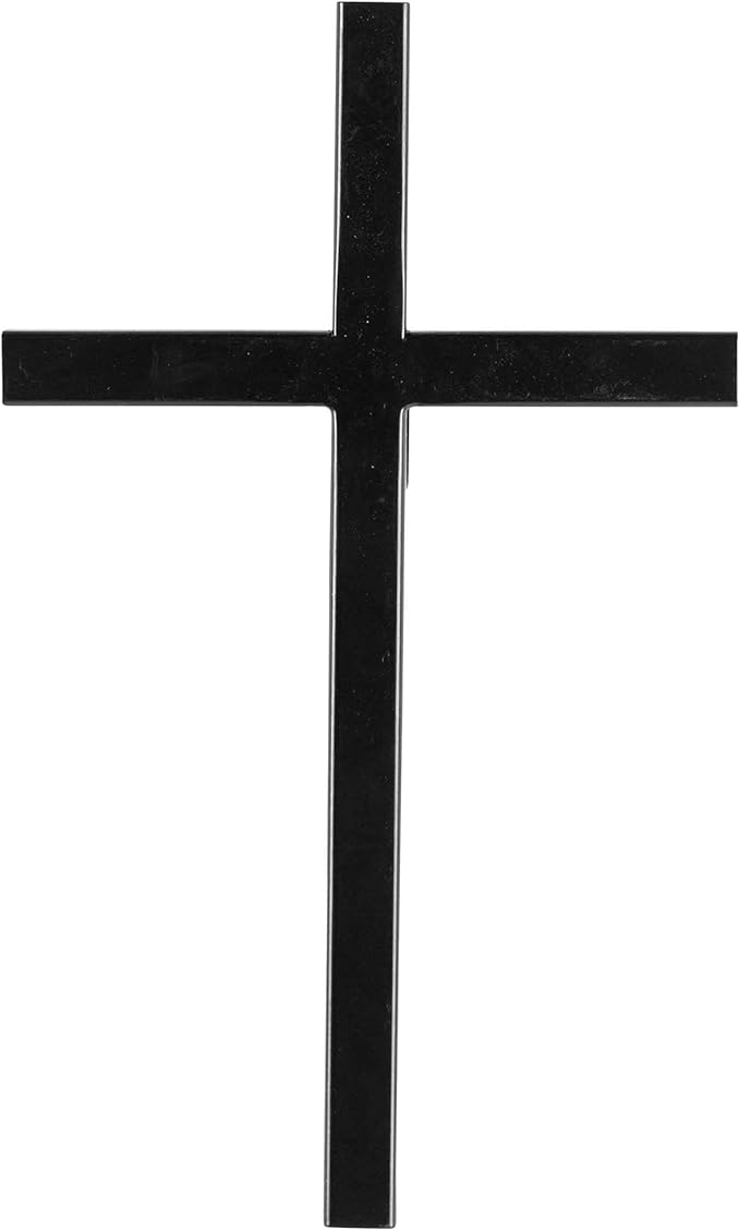 Dicksons Simple Matte Black 10 inch Metal Decorative Wall Cross
