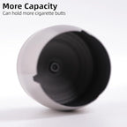 Small Ashtray with Lid for Cigarette, Stainless Steel Smokeless Odorless Windproof Ashtrays for Home Office Tabletop Outside Patio Outdoor Balcony(2.99"x2.68"x2.95")