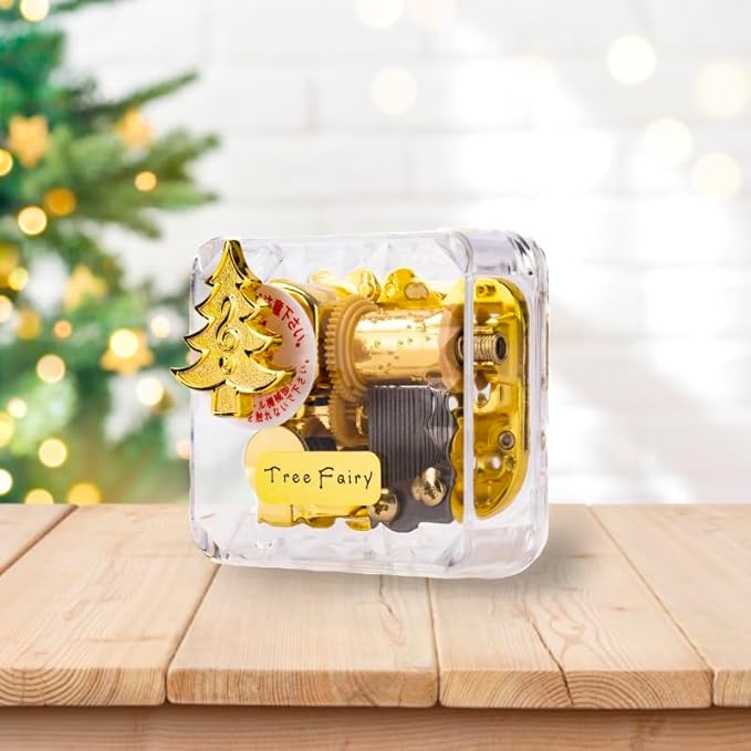 Tree Fairy Music Box, Unique Fairy-Tale Melody, Gold Tree Design,Clear Case, Enchanted Gift for Christmas, Birthday, Mother's Day, Wedding, Anniversary, Valentine's Day, Thanksgiving and Others